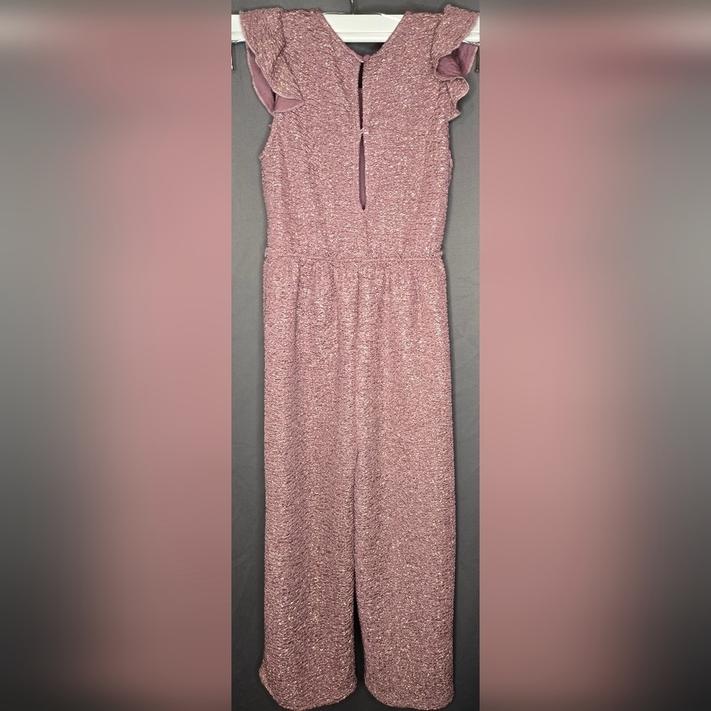 Nanette Kids Ruffle Sleeve Glitter Knit Jumpsuit - Size 7/8 - Picture 2 of 3
